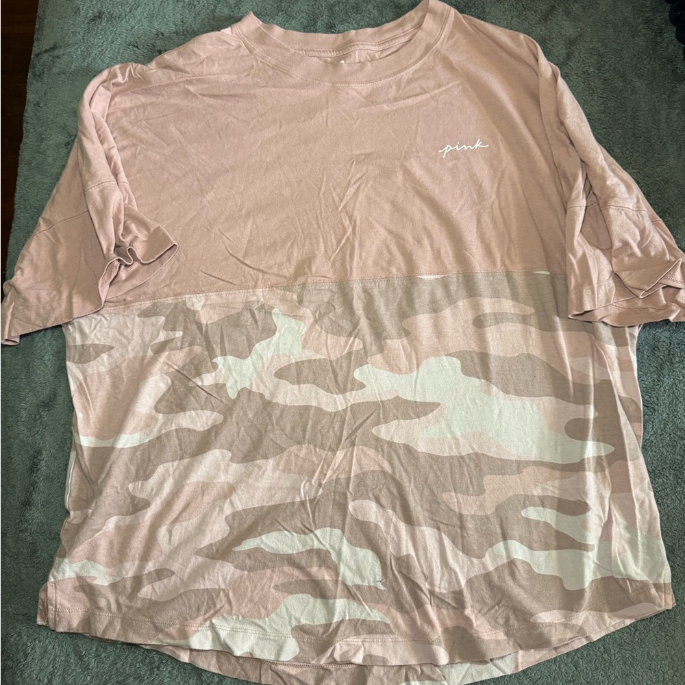 PINK Victoria's Secret Camouflage Short Sleeve Tee